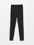 LC Waikiki Women's Extra Narrow Fit Plain Tights with Elastic Waist